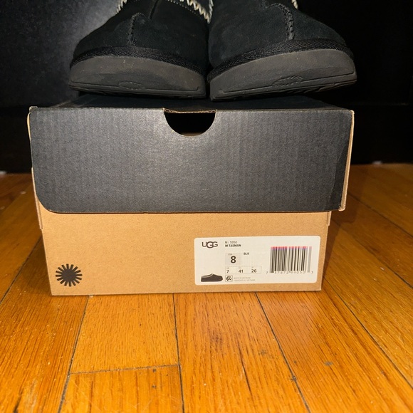 UGG Black Suede Slippers Tasman - Picture 7 of 7